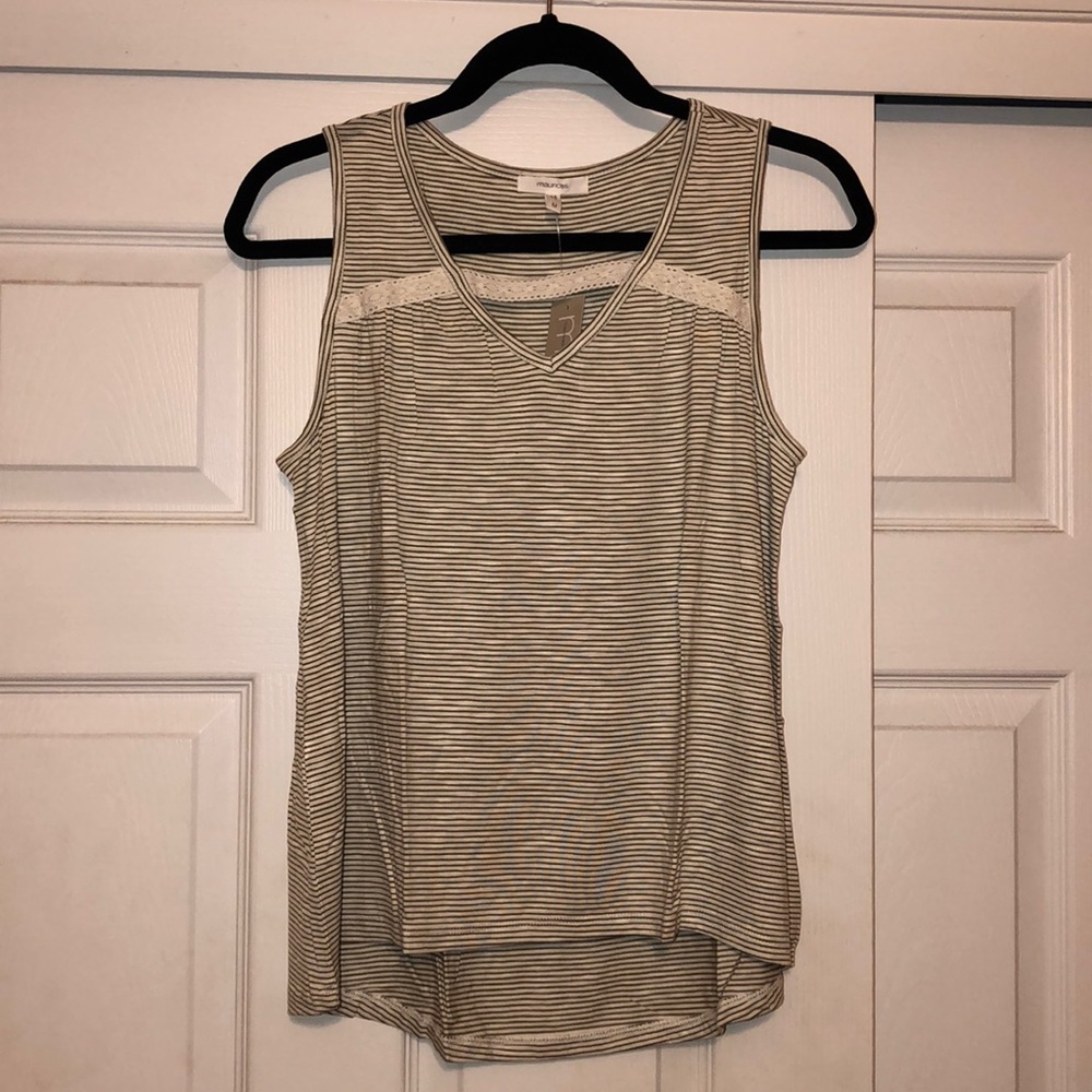 Cutout Striped Tank NWT